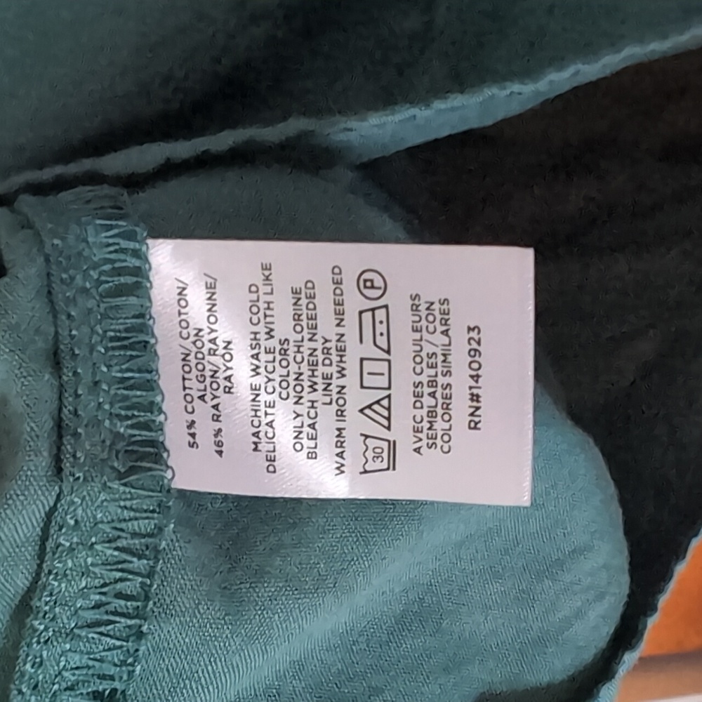LOFT Outlet Teal Babydoll Dress - Picture 3 of 4